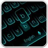 Neon Blue Black Keyboard icon