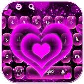 Sparkling Pink Neon Love Keyboard on 9Apps