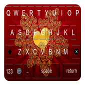 Gold Rose Heart Keyboard Theme icon