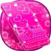 Pink Glow Keyboard Theme on 9Apps