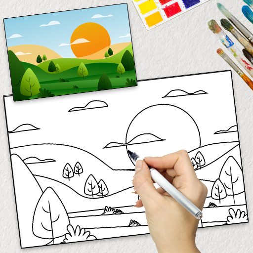Scenery Draw Step by Step for  icon