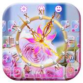 Rose Clock Diamond Keyboard on 9Apps