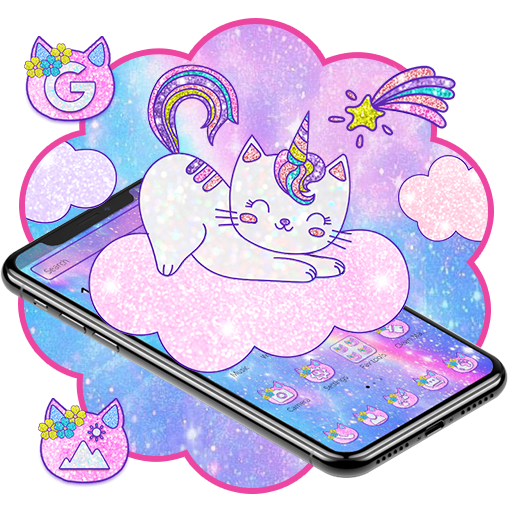 Glitter Sky Unicorn Cat Theme🐈 icon