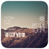 Hollywood weather widget/clock icon