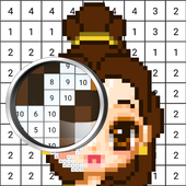 Color by Number : Miss princess icon