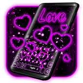 Sparkling Neon Love Keyboard on 9Apps