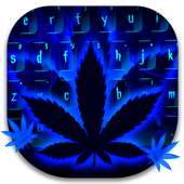 Weed Rasta Blue Keyboard Theme