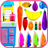 Kitchen Toys Cutting Fruit icon