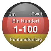 1-100 German numbers light icon