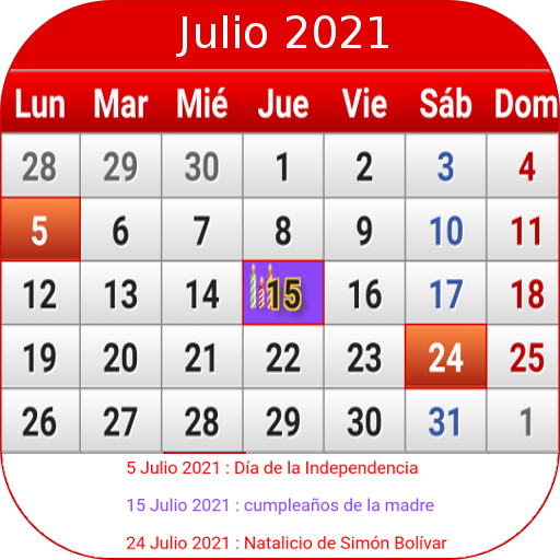 Venezuela Calendario 2021 أيقونة