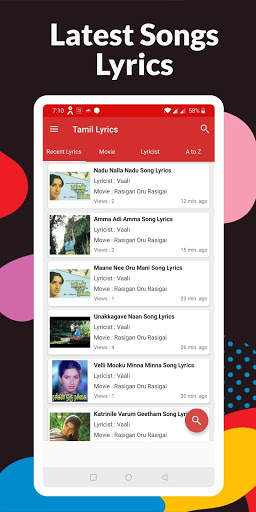 Tamil Song Lyrics - Tamil lyrics app screenshot 2