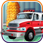 firetruck car wash icon