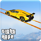 Longest Tightrope Mega Ramp Car Racing Stunts Game icon