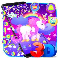 Shiny Unicorn Rainbow Gravity Theme on 9Apps
