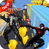 Subway Venom Run vs Spider Surf : Superhero Rush icon