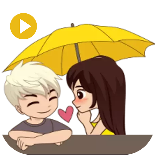 Animated stickers GIF love icon