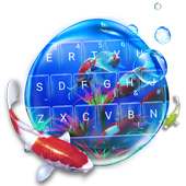 Live Cute Swimming Fish Emoji Keyboard Theme on 9Apps
