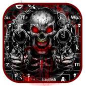 Red Blood Skull Guns Keyboard Theme on 9Apps