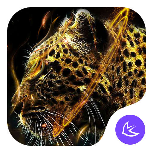 Fire Leopard Wolf--APUS Launcher fashion theme icon