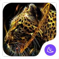 Fire Leopard Wolf--APUS Launcher fashion theme