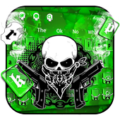 Silah hayalet kafatası klavye icon