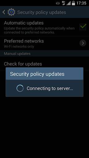 Samsung Security Policy Update screenshot 3