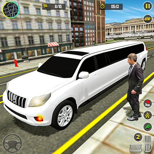 Car driving limousine car game icon