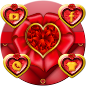 beauty red love theme icon
