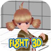 School Girl Fighting 3D