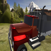 off road cargo truck driver icon