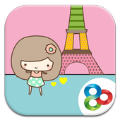 Cute Paris GoTheme أيقونة