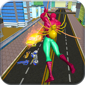 Spider Hero Terrorist Action Rope Superhero Rescue icon