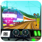 Train driving simulator icon