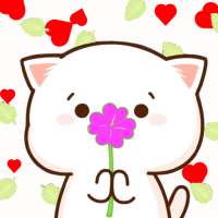 Mochi cat peach stickers for WAStickerApp Mochi