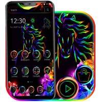 Neon line unicorn theme on 9Apps