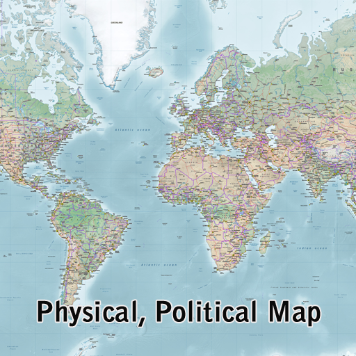 World Physical Map offline icon