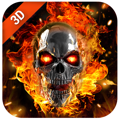 Flaming Skull Live Wallpaper for Free icon
