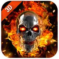 Flaming Skull Live Wallpaper for Free