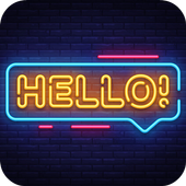 Neon Text On Photo icon