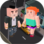 Police city runner icon