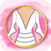 Fashion Design Flat Sketch 2020 icon