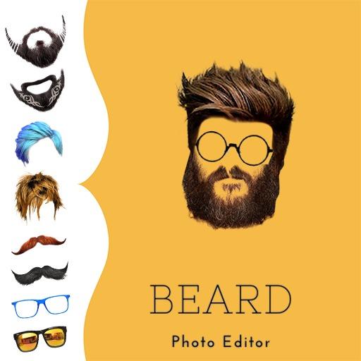 Men beard photo editor Mustache : Hairstyle salon icon