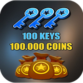 Keys &amp; Coins For Subway Surfer icon