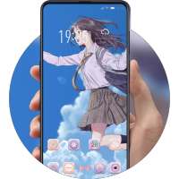 Flying girl sky theme Students rushing to campus on 9Apps