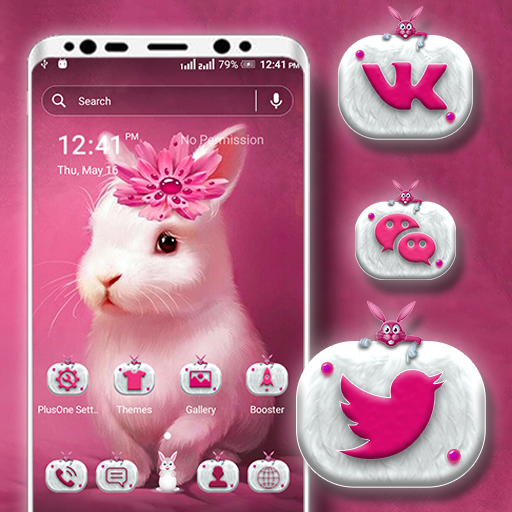 Cute Bunny Launcher Theme icon