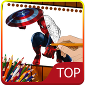 How To draw Spider-Man icon