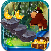 Monkey run jungle jump icon