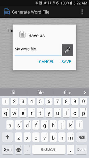 Generate Word File screenshot 4