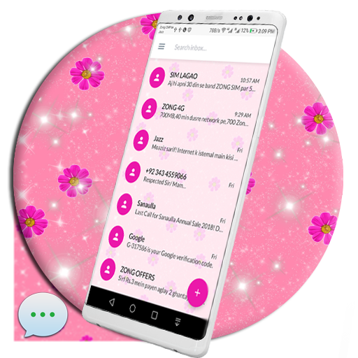 Pink SMS Go Theme icon