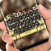 Leopard Pattern Keyboard Vintage Gold icon